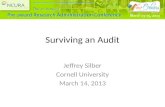 Surviving an Audit Jeffrey Silber Cornell University March 14, 2013.