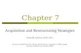 Chapter 7 Acquisition and Restructuring Strategies Diane M. Sullivan, Ph.D. 2011 Sections modified from Hitt, Ireland, and Hoskisson, Copyright © 2008.