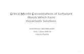 Critical Micelle Concentrations of Surfactant Blends Which Form Viscoelastic Solutions AmirHosein Valiollahzadeh Jose Lopez Salinas Maura Puerto 1.