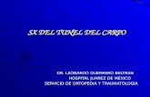 SX DEL TUNEL DEL CARPO DR. LEOBARDO GUERRERO BELTRAN DR. LEOBARDO GUERRERO BELTRAN HOSPITAL JUÁREZ DE MÉXICO HOSPITAL JUÁREZ DE MÉXICO SERVICIO DE ORTOPEDIA.