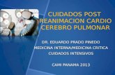 CUIDADOS POST REANIMACION CARDIO CEREBRO PULMONAR DR. EDUARDO PRADO PINEDO MEDICINA INTERNA/MEDICINA CRITICA CUIDADOS INTENSIVOS CAMI PANAMA 2013.