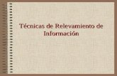 Técnicas de Relevamiento de Información. Técnicas de Relevamiento Entrevistas Cuestionarios Observaciones Revisión de registros.