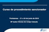 Curso de procedimiento sancionador Ponteareas - 21 a 24 de junio de 2010 ____________ Mª Isabel Alonso de Linaje Calzada.
