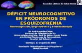Sociedad Chilena de Salud Mental 1 DÉFICIT NEUROCOGNITIVO EN PRÓDROMOS DE ESQUIZOFRENIA Neurocognición, Esquizofrenia y Farmacoterapia Dr. Raúl Riquelme.