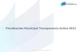 Fiscalización Municipal Transparencia Activa 2013.