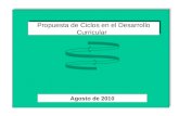 Propuesta de Ciclos en el Desarrollo Curricular Agosto de 2010.