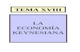 TEMA XVIII LA ECONOMÍA KEYNESIANA. Introducción El modelo keynesiano sencillo La función de Consumo La función de ahorro La inversión La producción de.