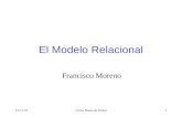 18/04/2015Curso Bases de Datos1 El Modelo Relacional Francisco Moreno.