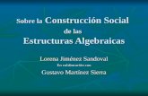 Sobre la Construcción Social de las Estructuras Algebraicas Lorena Jiménez Sandoval En colaboración con Gustavo Martínez Sierra.
