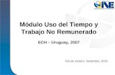 Módulo Uso del Tiempo y Trabajo No Remunerado ECH – Uruguay, 2007 Río de Janeiro. Setiembre, 2010.