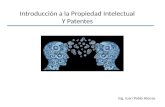 Introducción a la Propiedad Intelectual Y Patentes Ing. Juan Pablo Alonso.