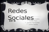 Redes Sociales  Madeleyne Castro  Gineth Ruiz  Juanita Hernández  Juliana Patiño 10 b.