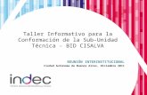 Taller Informativo para la Conformación de la Sub- Unidad Técnica - BID CISALVA REUNIÓN INTERINSTITUCIONAL Ciudad Autonoma de Buenos Aires, Diciembre 2011.
