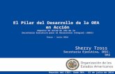 El Pilar del Desarrollo de la OEA en Acción El Pilar del Desarrollo de la OEA en Acción Reporte de mitad de año de la Secretaría Ejecutiva para el Desarrollo.