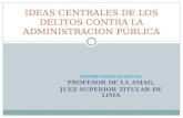 RAMIRO SALINAS SICCHA, PROFESOR DE LA AMAG, JUEZ SUPERIOR TITULAR DE LIMA IDEAS CENTRALES DE LOS DELITOS CONTRA LA ADMINISTRACION PÚBLICA.
