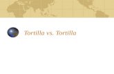 Tortilla vs. Tortilla. ¿Qu é es una tortilla mexicana? Escriban sus repuestas en la hoja de papel.