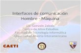 Interfaces de comunicación Hombre - Máquina Lic. Gonzalo Zabala Centro de Altos Estudios Facultad de Tecnología Informática Universidad Abierta Interamericana.