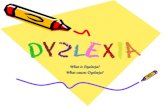 What is Dyslexia? What causes Dyslexia?. What is Dyslexia? Dyslexia is a brain –based type of learning disability that specifically impairs a person’s.