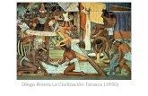 Diego Rivera La Civilización Tarasca (1950). Journal Entry Que ves en la pintura? Usando descripciones especificas con 50 palabras. Think, pair, share.