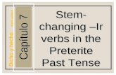 Capítulo 7 Stem- changing –Ir verbs in the Preterite Past Tense Dicho y hecho Ninth edition.