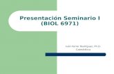 Iván Ferrer Rodríguez, Ph.D. Catedrático Presentación Seminario I (BIOL 6971)