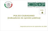 1 PULSO CIUDADANO (indicadores de opinión pública) Segunda quincena de septiembre de 2004 4 NÚM. 4.