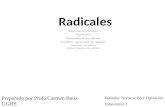 Radicales Definici³n del concepto Vocabulario Propiedades de los radicales Simplificar expresiones con radicales Operaciones con radicales Resolver ecuaciones