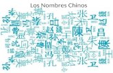 Los Nombres Chinos. 姓氏 El apellido 姓 (xìng) ： mostrar el parentesco 氏 (shì) ： mostrar el título de nobleza 99% de los apellidos son originarios de 氏 En.