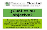 Generar un sistema de APOYO integrado que permita mejorar los ingresos y la calidad de vida de los pequeños productores agropecuarios del Gran La Plata.