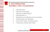 2. DISTRIBUCIÓN NORMAL MULTIVARIANTE  Introducción  Normal bivariante  Normal multivariante  Distribución  2  Muestreo en poblaciones normales