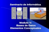 Modulo V: Bases de Datos Elementos Conceptuales Seminario de Informática.