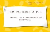 CEIP PAU CASALS DE RUBÍ FEM PASTERES A P-3 TREBALL D ’ EXPERIMENTACI Ó SENSORIAL.