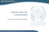 Desarrollo de contenidos Facultad de Odontología.