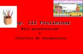 Esp. III Preliminar Mini-presentación Y Práctica de Vocabulario Go Gators!