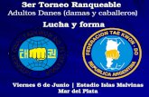 3er Torneo Ranqueable Adultos Danes (damas y caballeros) Lucha y forma Viernes 6 de Junio | Estadio Islas Malvinas Mar del Plata.