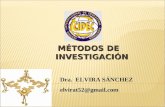 MÉTODOS DE INVESTIGACIÓN Dra. ELVIRA SÁNCHEZ elvirat52@gmail.com.