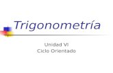 Trigonometría Unidad VI Ciclo Orientado. Razones trigonométricas Se considera que recién a partir de los griegos comienza la TRIGONOMETRÍA, que fueron.