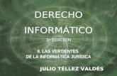 JULIO TÉLLEZ VALDÉS DERECHO INFORMÁTICO 3 a EDICIÓN II. LAS VERTIENTES DE LA INFORMÁTICA JURÍDICA.