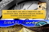 Enero a diciembre 2015 RESUMEN DE SEGUIMIENTO DE GESTIÓN DEL TIEMPO SIBASI NORTE ENERO DICIEMBRE 2014 (AGENDAMIENTO)