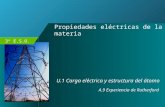 3º E.S.O. Propiedades eléctricas de la materia U.1 Carga eléctrica y estructura del átomo A.9 Experiencia de Rutherford.