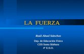 LA FUERZA Raúl Abad Sánchez Dep. de Educación Física CES Santa Bárbara 4º E.S.O.