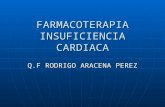 FARMACOTERAPIA INSUFICIENCIA CARDIACA Q.F RODRIGO ARACENA PEREZ.