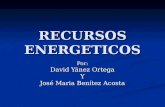 RECURSOS ENERGETICOS Por: David Yánez Ortega Y José Maria Benítez Acosta.