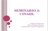 SEMINARIO 3: CINAHL Trabajo realizado por: Marta Rodríguez Sánchez 2º Enfermería. Grupo B. Subgrupo 8.