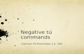 Negative tú commands Capítulo 7A-Realidades 2 p. 356.