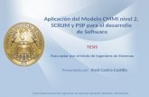 Aplicación del Modelo CMMI nivel 2, SCRUM y PSP para el desarrollo de Software Presentado por: Raúl Castro Castillo Universidad Nacional de Ingeniería,