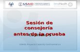 Capítulo 5 Sesión de consejería antes de la prueba USAID| Proyecto Capacity Centroamérica.