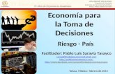 M. en E. Pablo Luis Saravia Tasayco // competitividadyeconomia@gmail.com //  // gmail.com