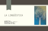 LA LINGÜÍSTICA Lingüística Materia básica. Curso 1º Filosofía y Letras Universidad de Cádiz.