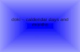 Doki – caldendar days and months. numbers 1 – 31.